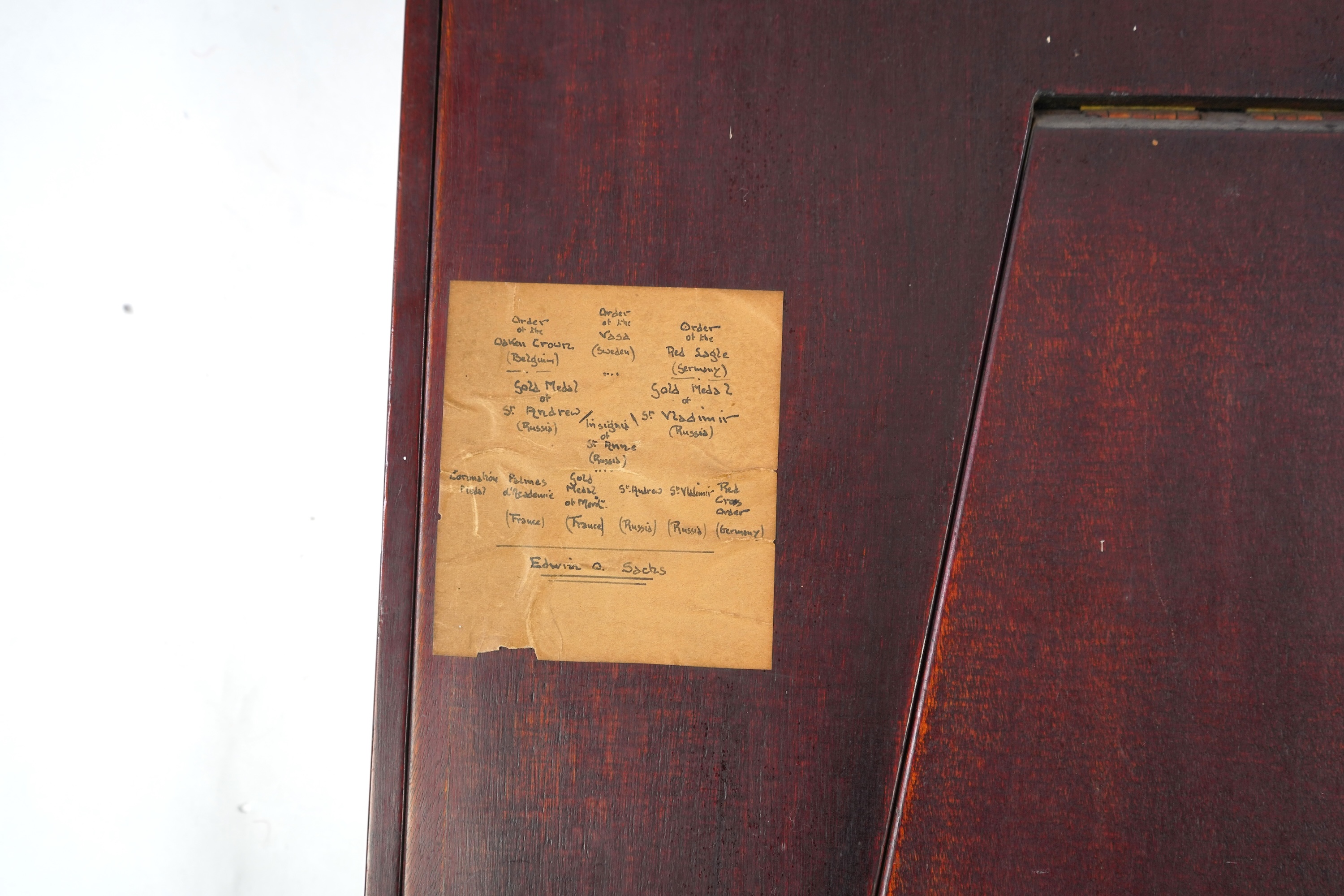 An important group of medals awarded to Edwin Otho Sachs FRSE, FRGS (1870-1919), consisting